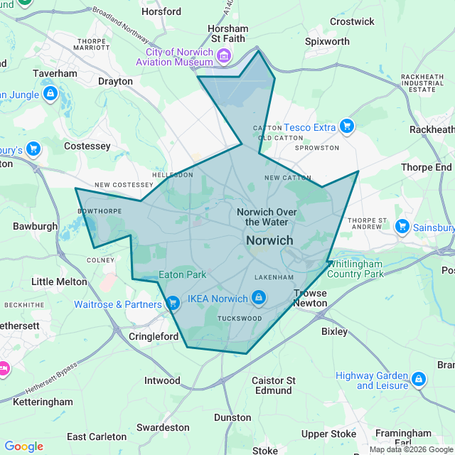 Map of Norwich
