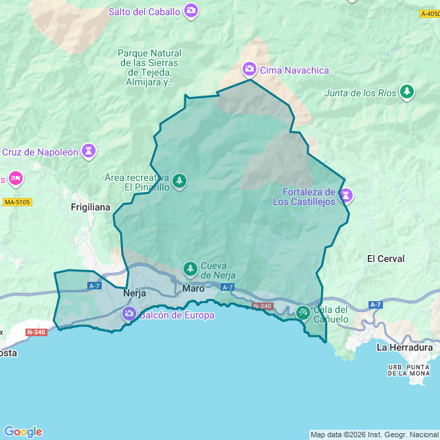 Map of Nerja