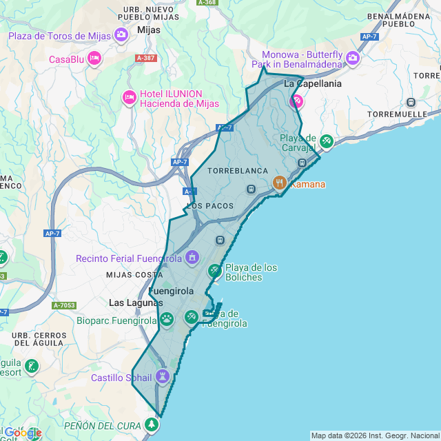 Map of Fuengirola