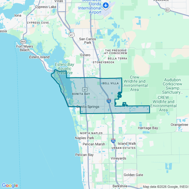 Map of Bonita Springs