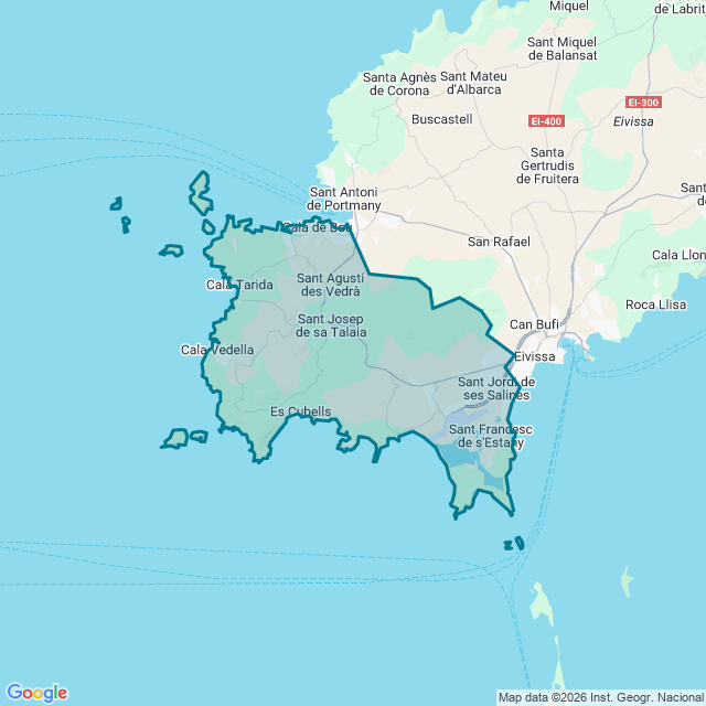 Map of Sant Josep De Sa Talaia