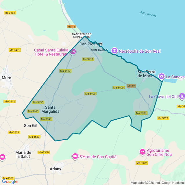 Map of Santa Margalida