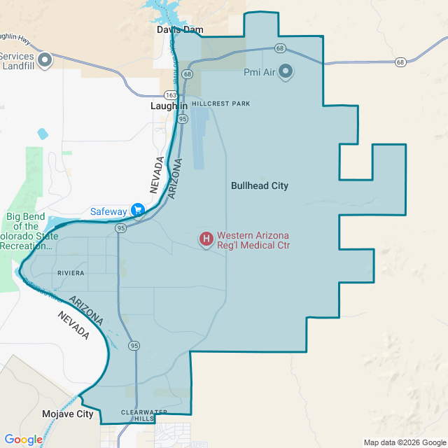 Map of Bullhead City