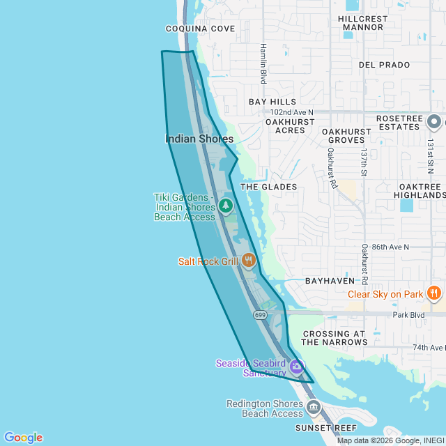 Map of Indian Shores