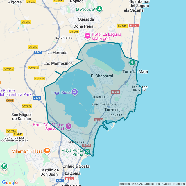 Map of Torrevieja
