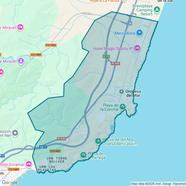 Map of Oropesa Del Mar
