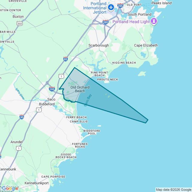 Map of Old Orchard Beach