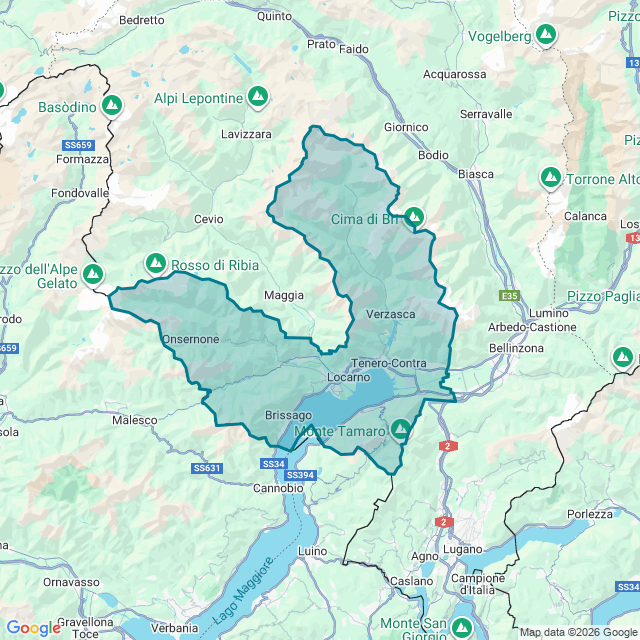 Map of Locarno
