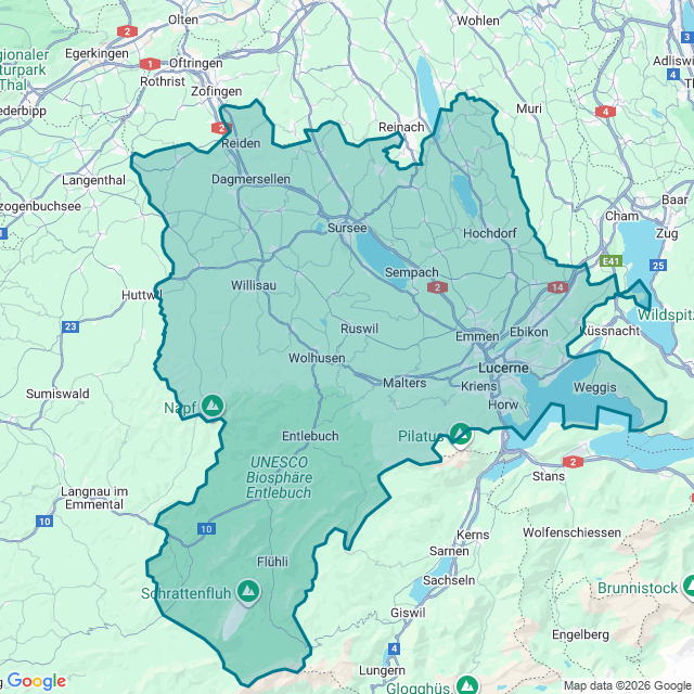 Map of Lucerne