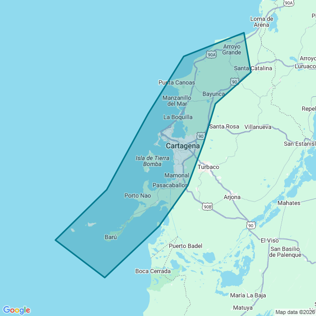 Map of Cartagena