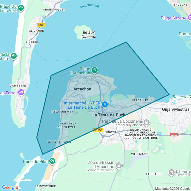 Map of Arcachon