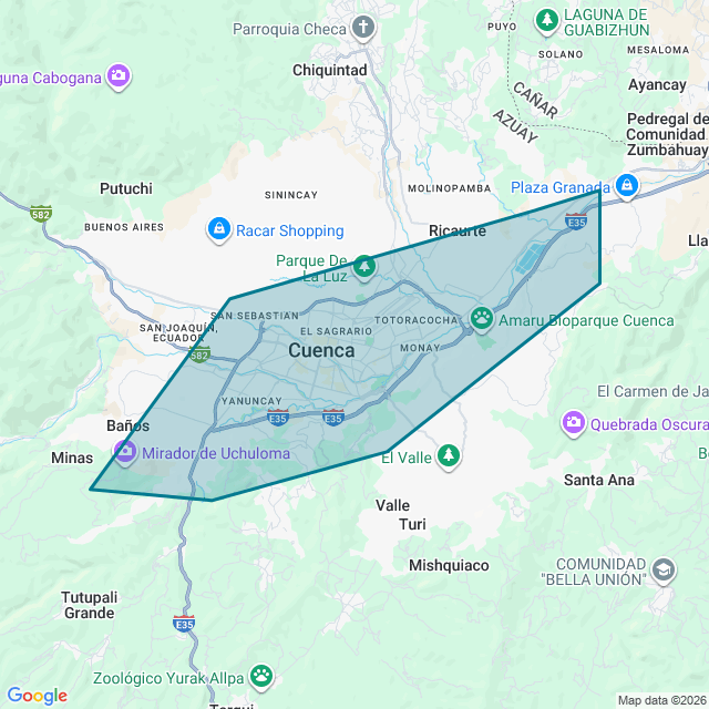 Map of Cuenca