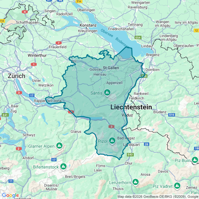 Map of Saint Gallen