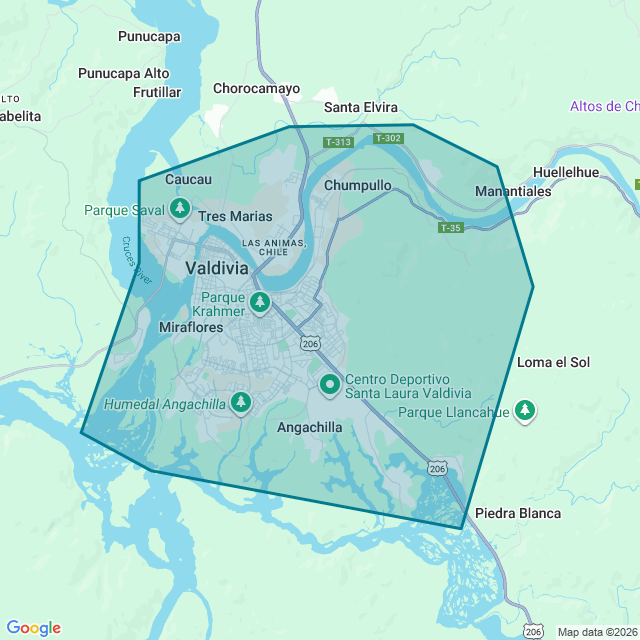 Map of Valdivia