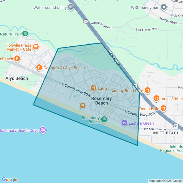 Map of Rosemary Beach