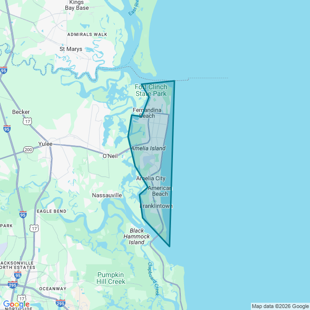 Map of Amelia Island