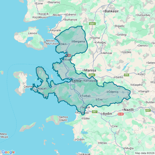 Map of Izmir