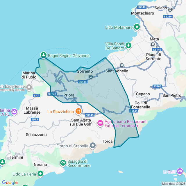 Map of Sorrento