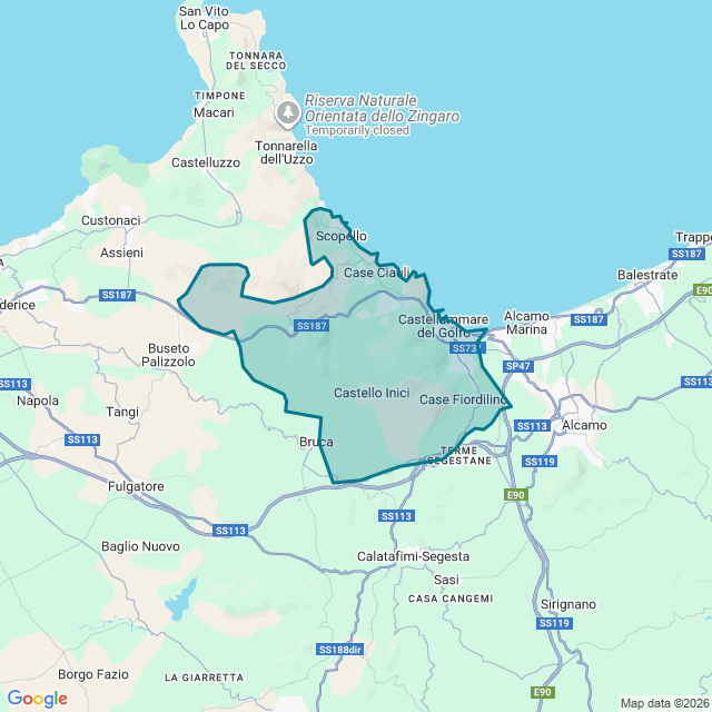 Map of Castellammare Del Golfo