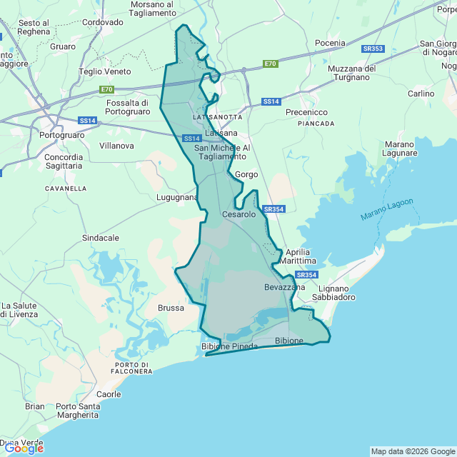 Map of San Michele Al Tagliamento
