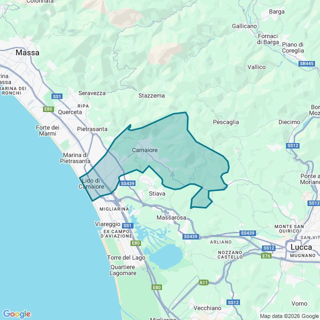 Map of Camaiore