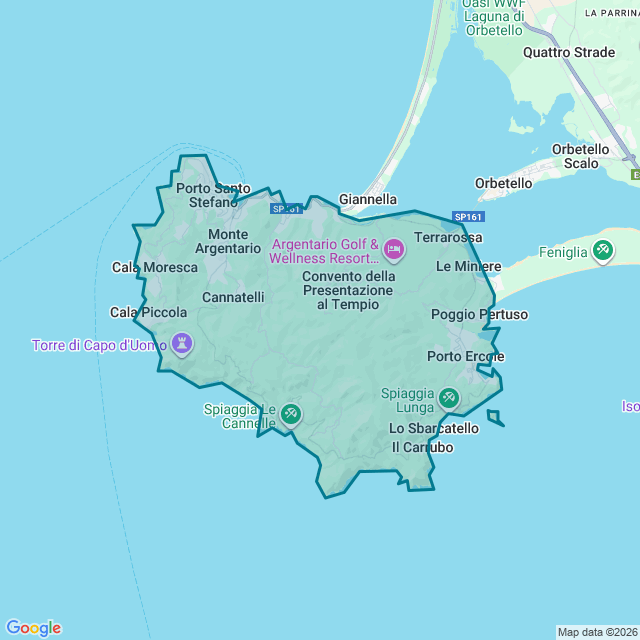 Map of Monte Argentario