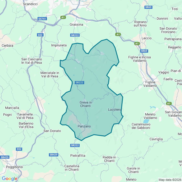 Map of Greve In Chianti