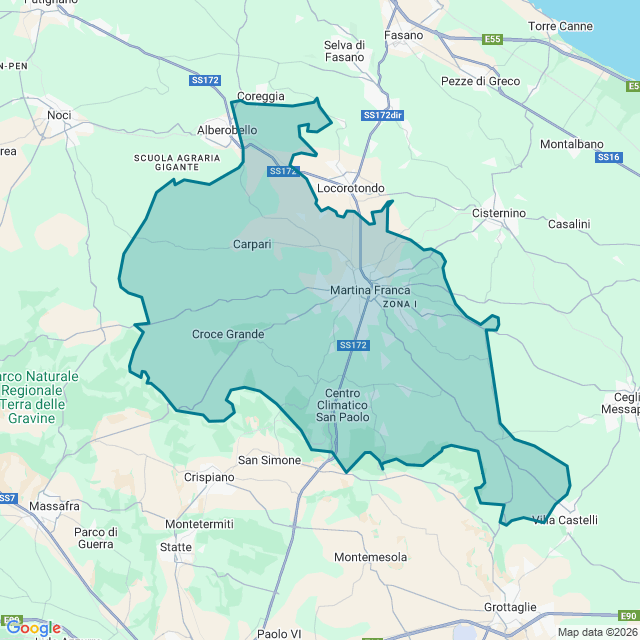 Map of Martina Franca