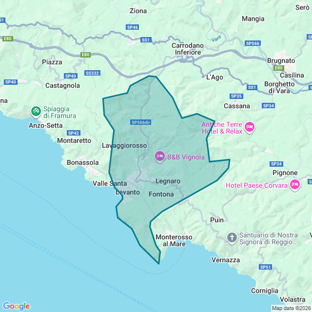 Map of Levanto