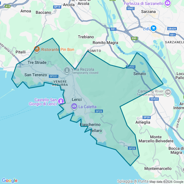 Map of Lerici
