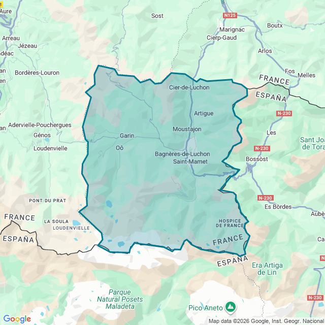 Map of Bagneres De Luchon