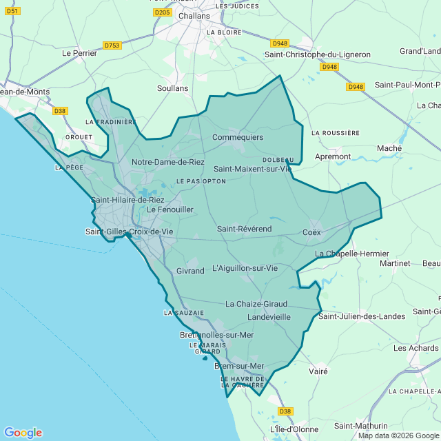 Map of Saint Gilles Croix De Vie