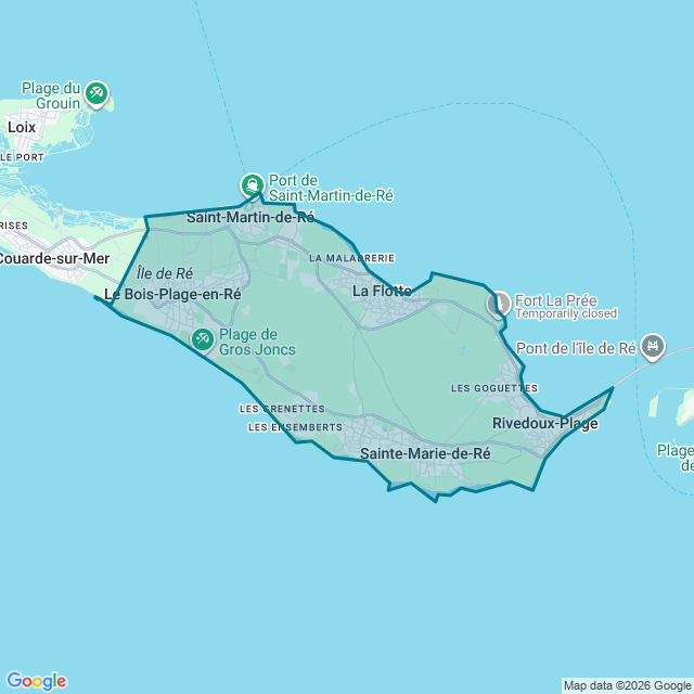 Map of Saint Martin De Re