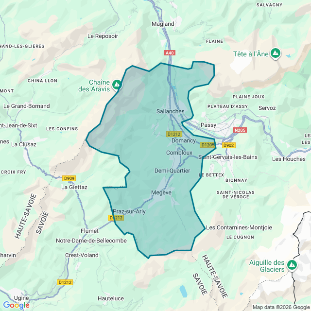 Map of Sallanches