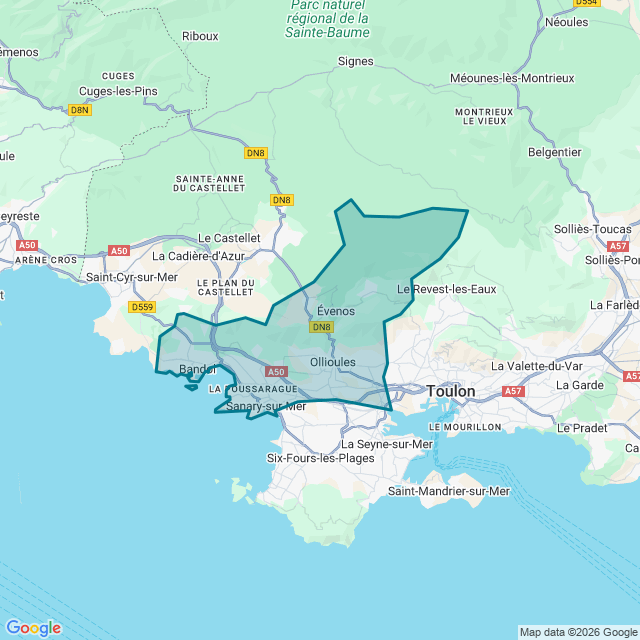 Map of Ollioules