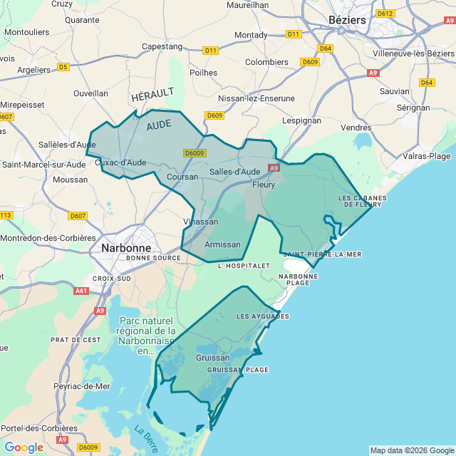 Map of Coursan
