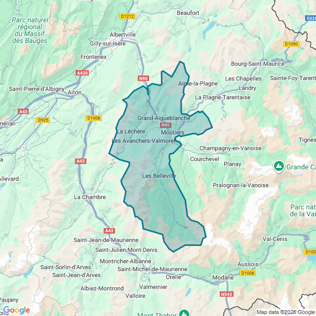 Map of Moutiers