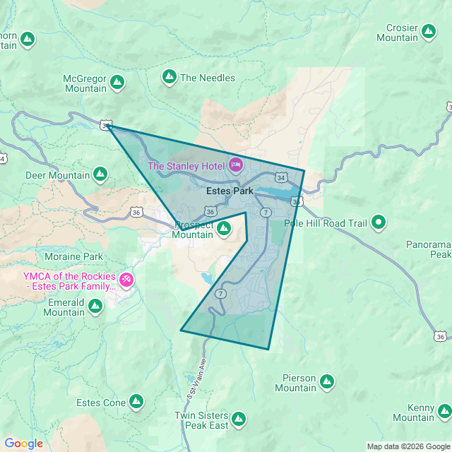 Map of Estes Park