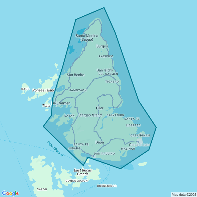 Map of Siargao Island