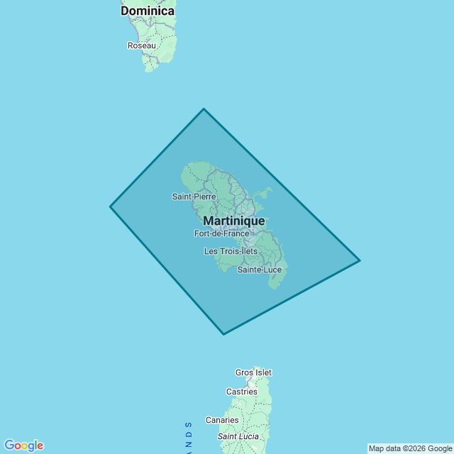 Map of Martinique