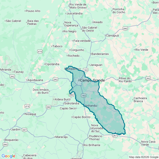 Map of Campo Grande