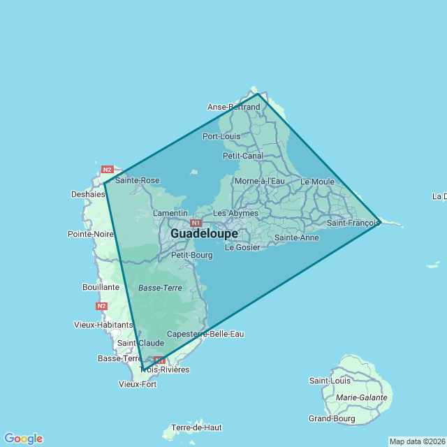 Map of Guadeloupe