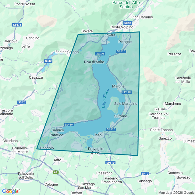 Map of Lake Iseo