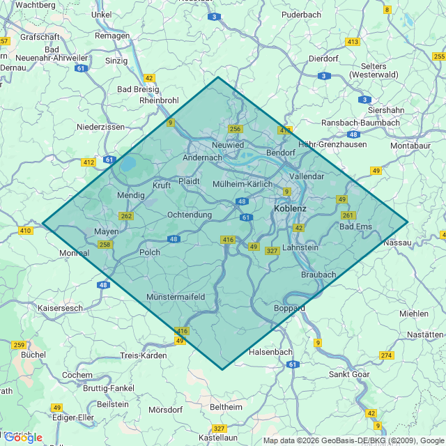 Map of Mayen-Koblenz