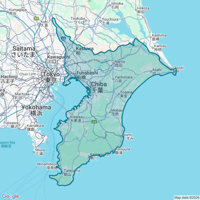 Map of Chiba