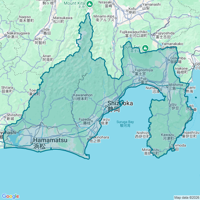 Map of Shizuoka
