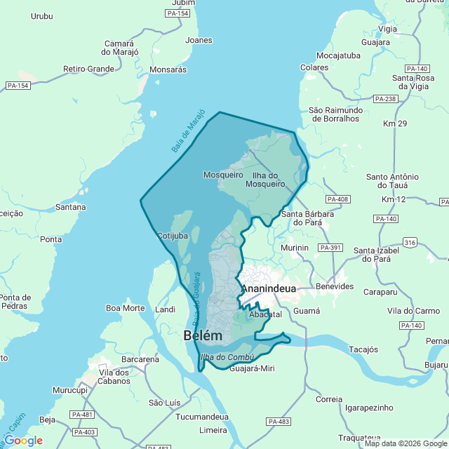 Map of Belém