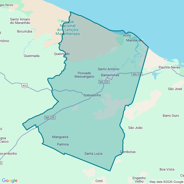 Map of Barreirinhas