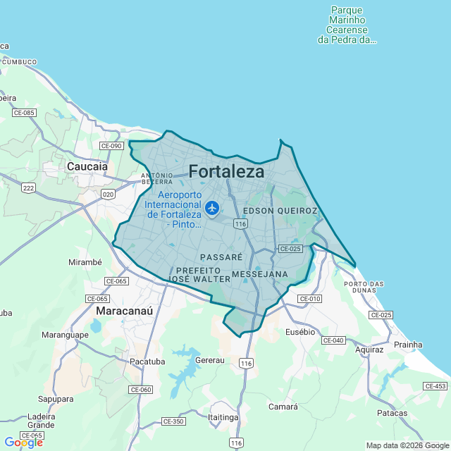 Map of Fortaleza