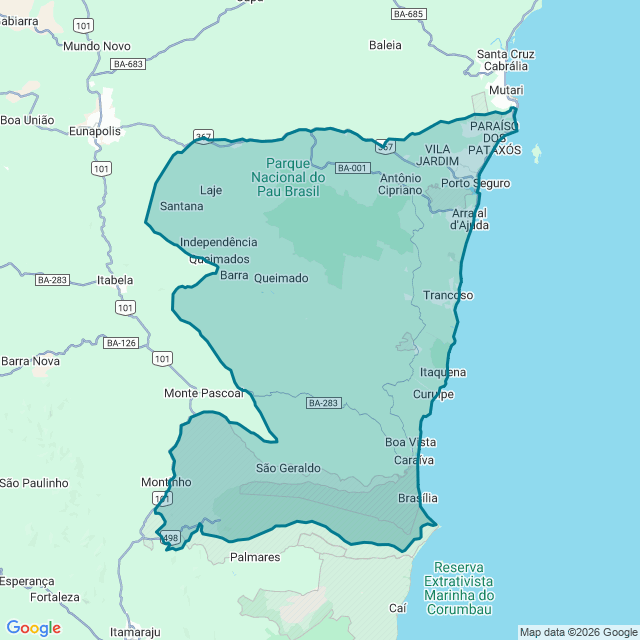 Map of Porto Seguro